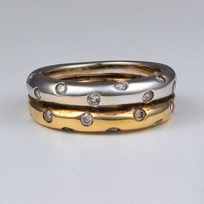 Two-Tone 14K Gold Diamond Ring