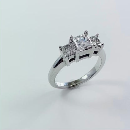 Past Present Future Princess Cut Ring (14k) (1.64 ctw)