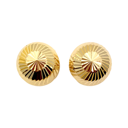 Diamond Cut Sphere Studs 12MM