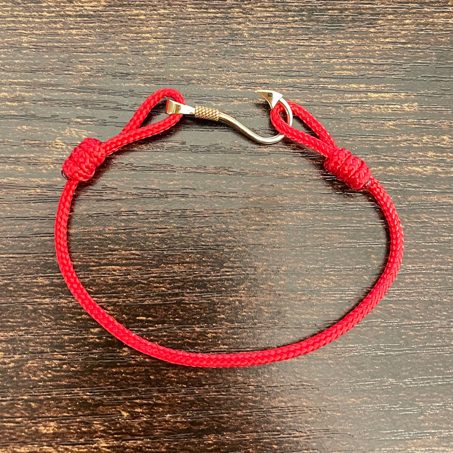 14k Gold Fishing Hook Thread Bracelet (Real Gold) – Prince Jewelers