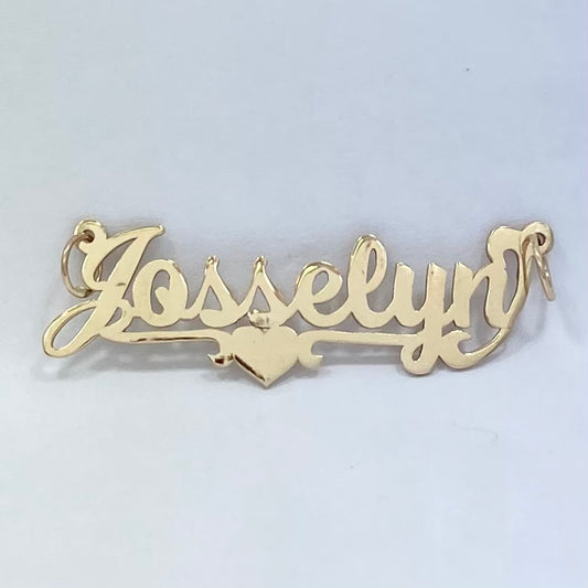 Polished Nameplate with Heart Underscore